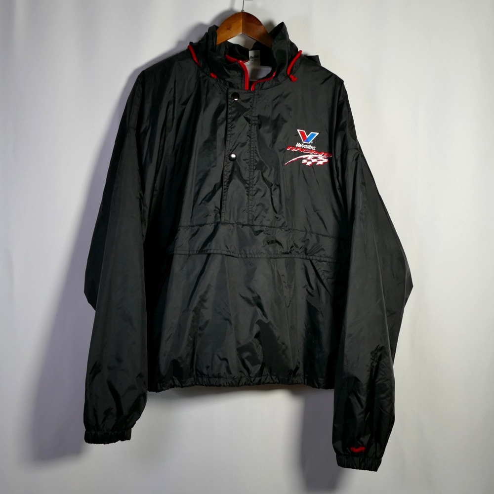 VTG Rawlings Valvoline Racing Windbreaker Jacket Size 3X Rare 90s Embroidered
